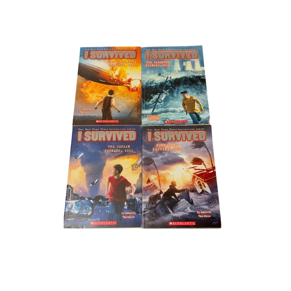 I Survived Book Lot Lauren Tarshis Scholastic 4 Books Hindenburg Tsunami Katrina